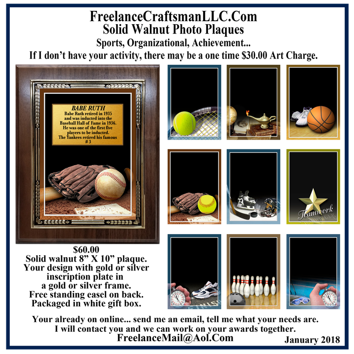 Plaques Freelance Craftsman LLC