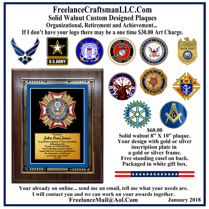 Plaques Freelance Craftsman LLC